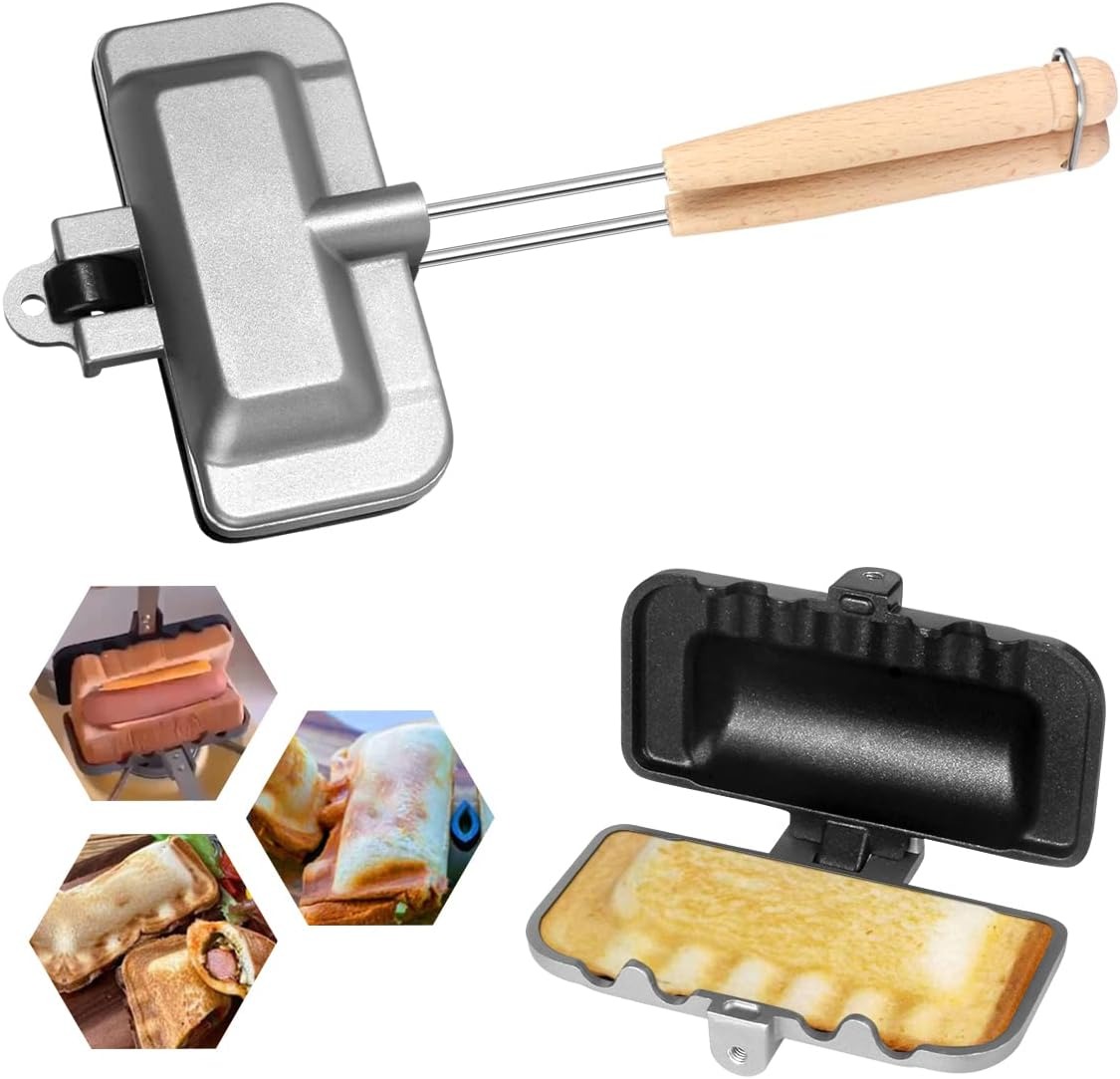 Breakfast Sandwich Press - Piastra per sandwich, 4 in 1,