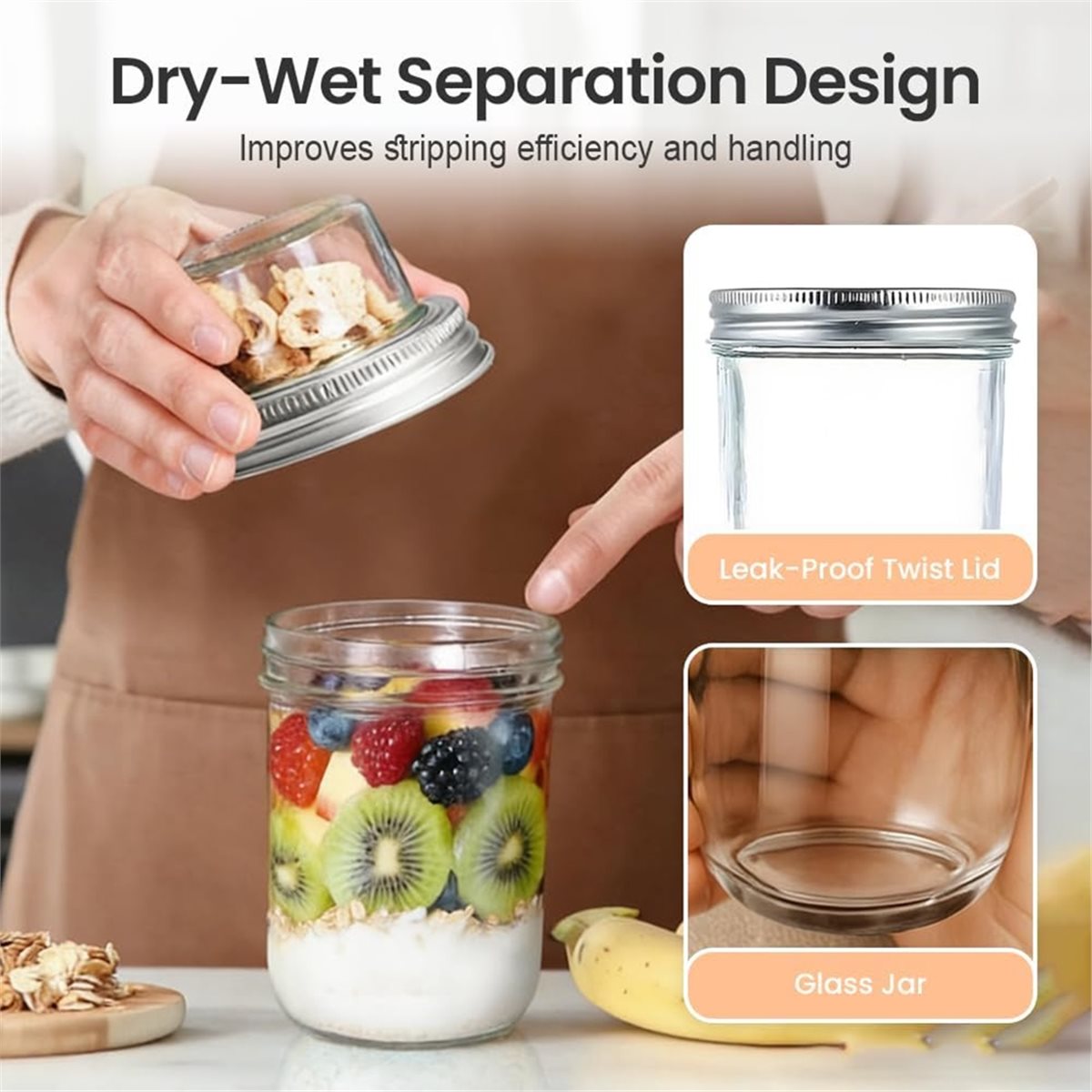 Meal Prep Overnight Oats - Contenitori BAAE per Overnight Oats con