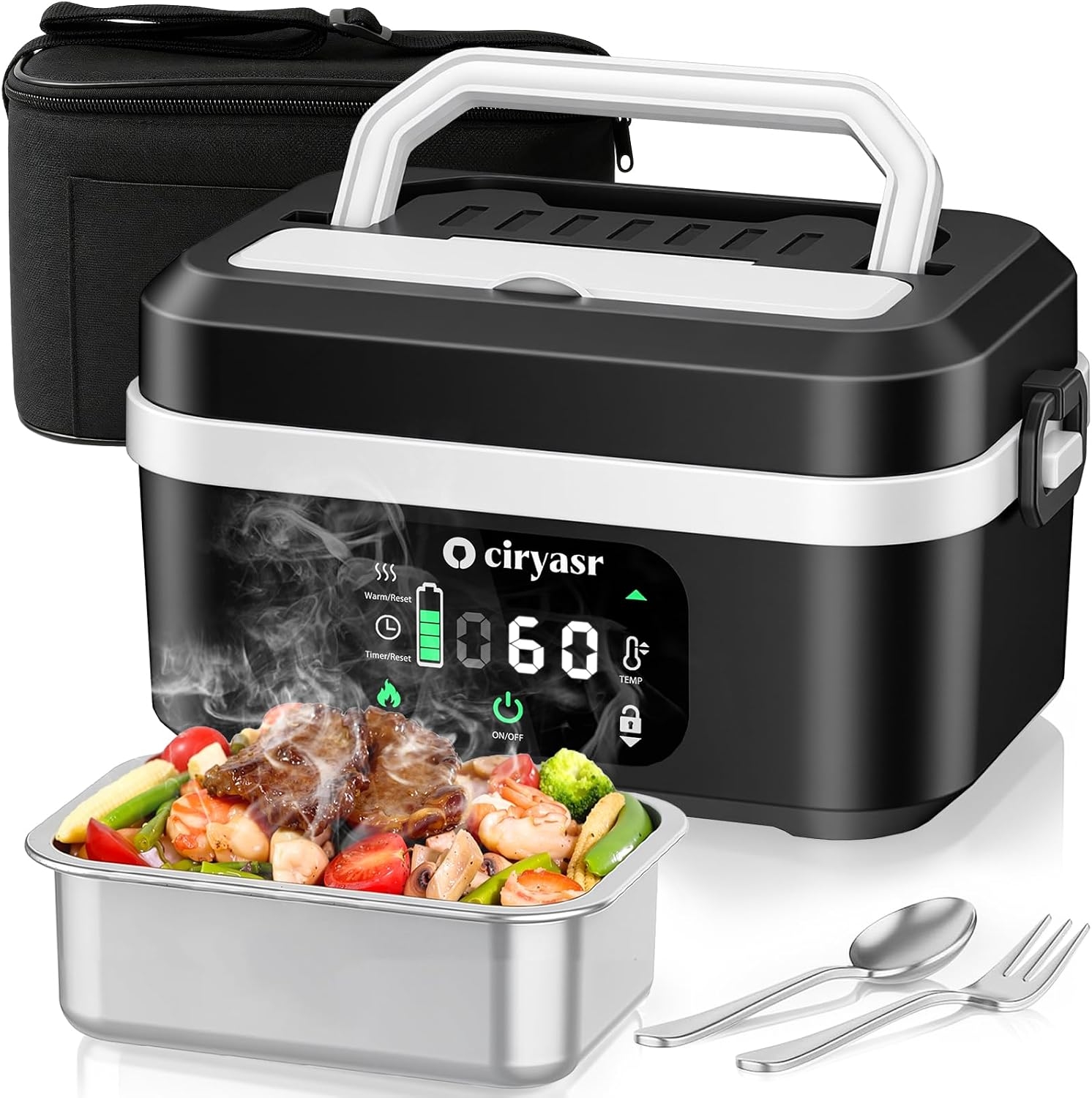 Meal Prep Bag - Potente Scaldavivande Elettrico, Scaldavivande Riscaldato a