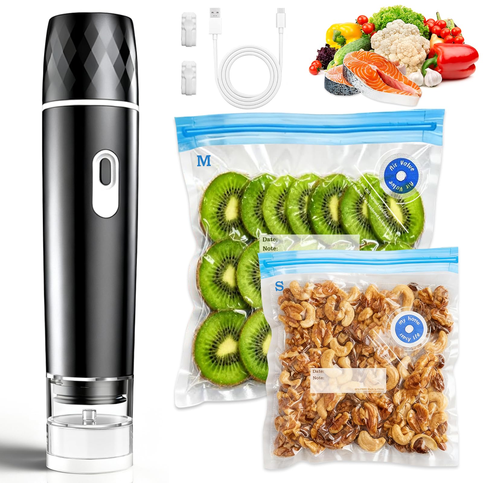 Meal Prep Vacuum Sealer - Sigillatrice Sottovuoto per Alimenti, Potente Aspirazione