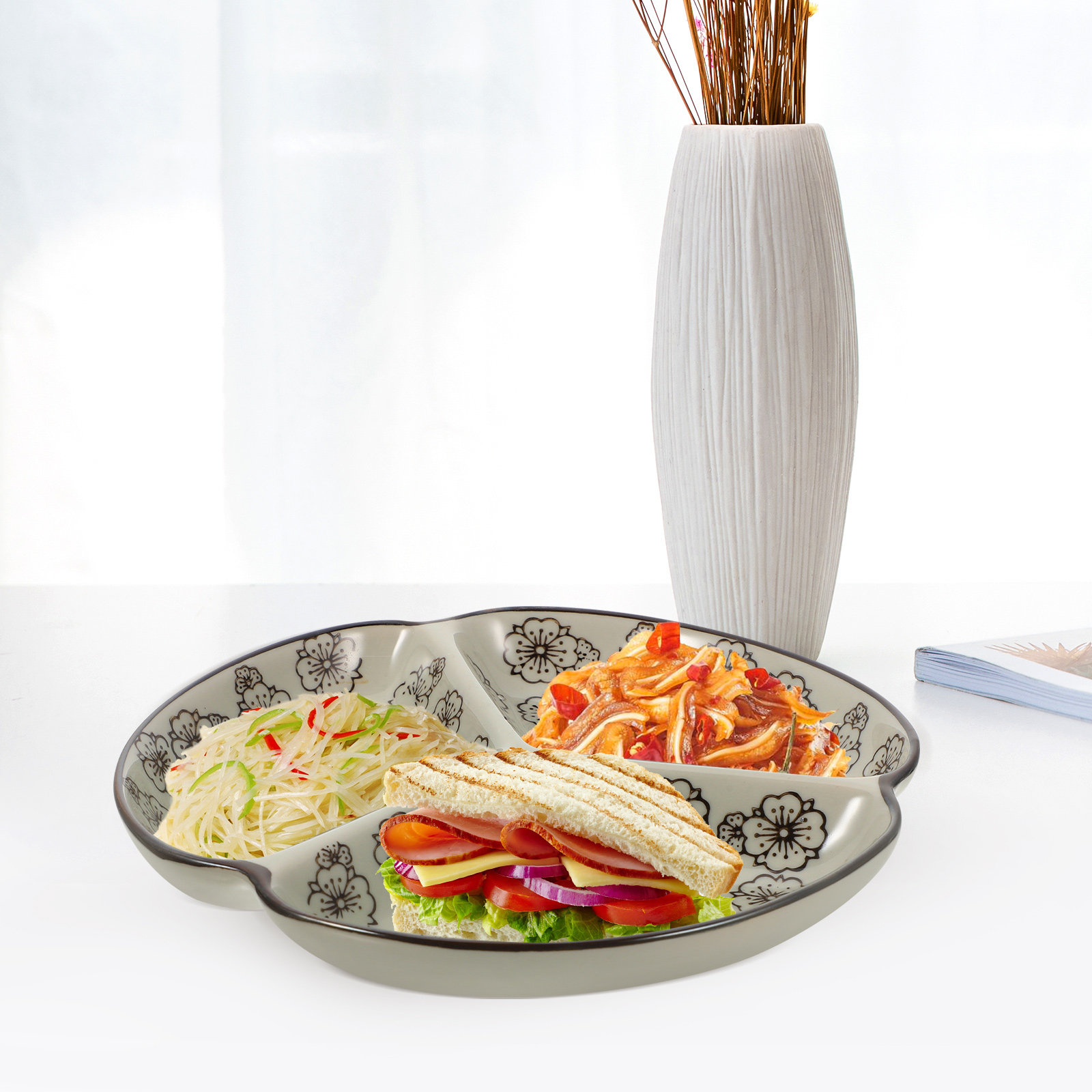 Meal Prep Diet - Piatto Diviso in 3 Scomparti per