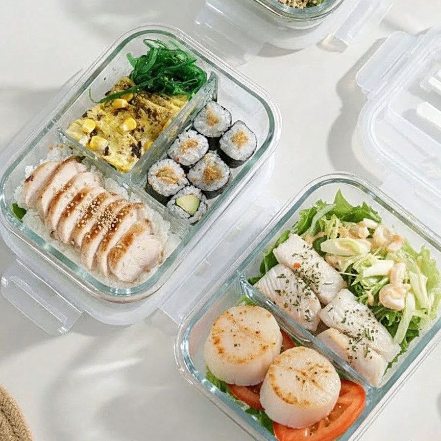 Meal Prep Containers Xl - Contenitore in vetro per alimenti con