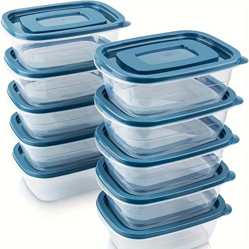 Meal Prep Containers Xl - Set di 6 Contenitori Trasparenti Impilabili