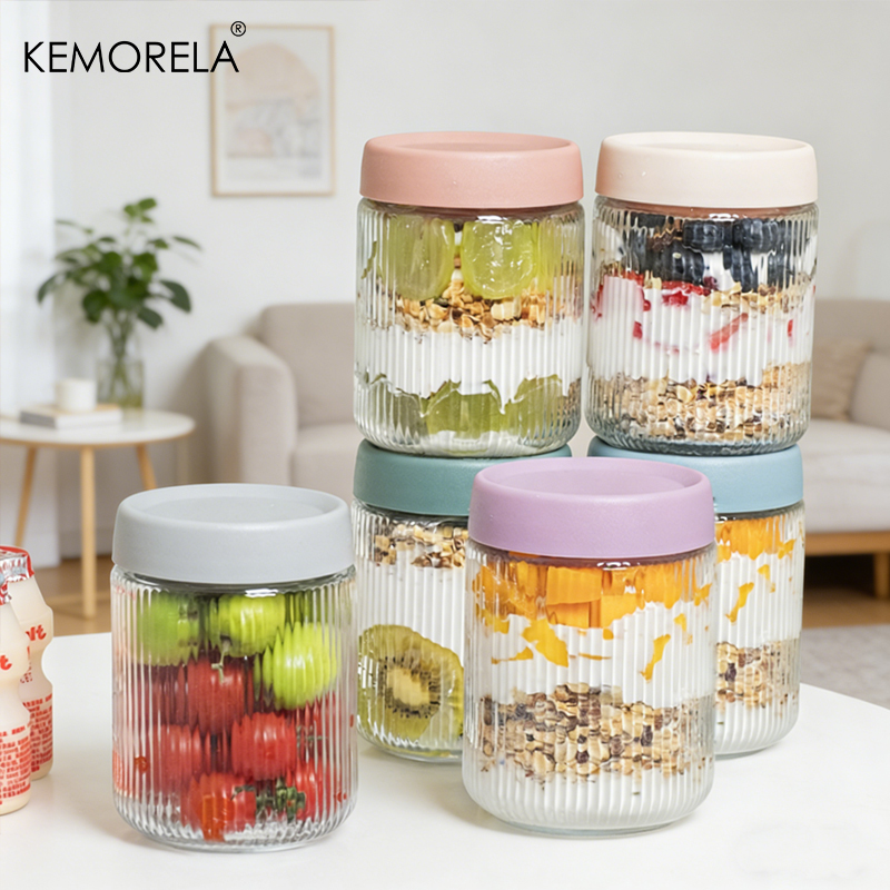 Meal Prep Overnight Oats - 1 Pezzo Barattolo in Vetro Ermetico