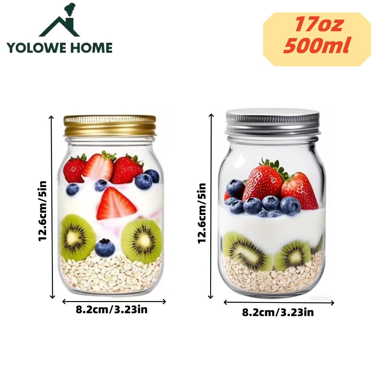 Set da 6 o 12 Pezzi, Barattoli - Meal Prep Overnight Oats recensione e prezzo