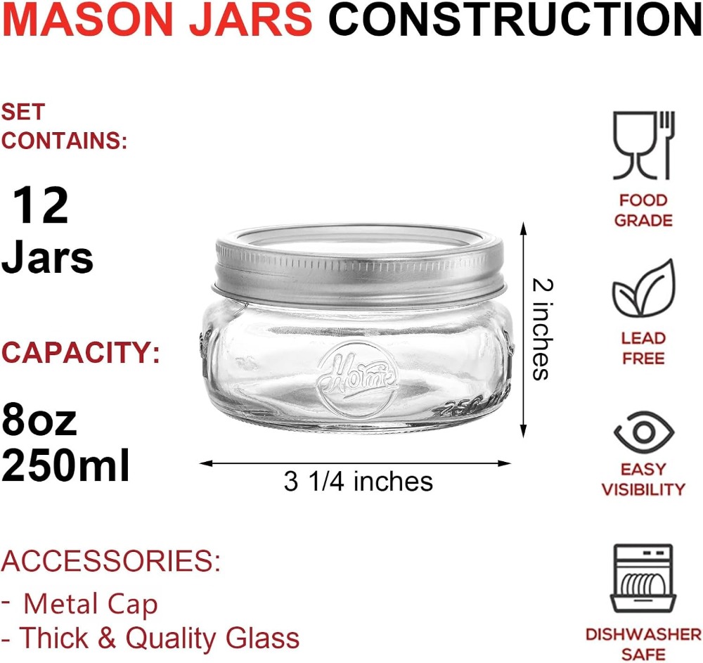 Set da 12 Barattoli in Vetro a - Meal Prep Overnight Oats recensione e prezzo