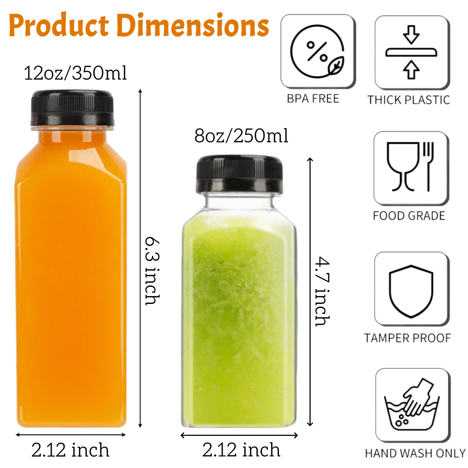 Bottiglie di succo di plastica - Meal Prep Juice Bottles recensione e prezzo